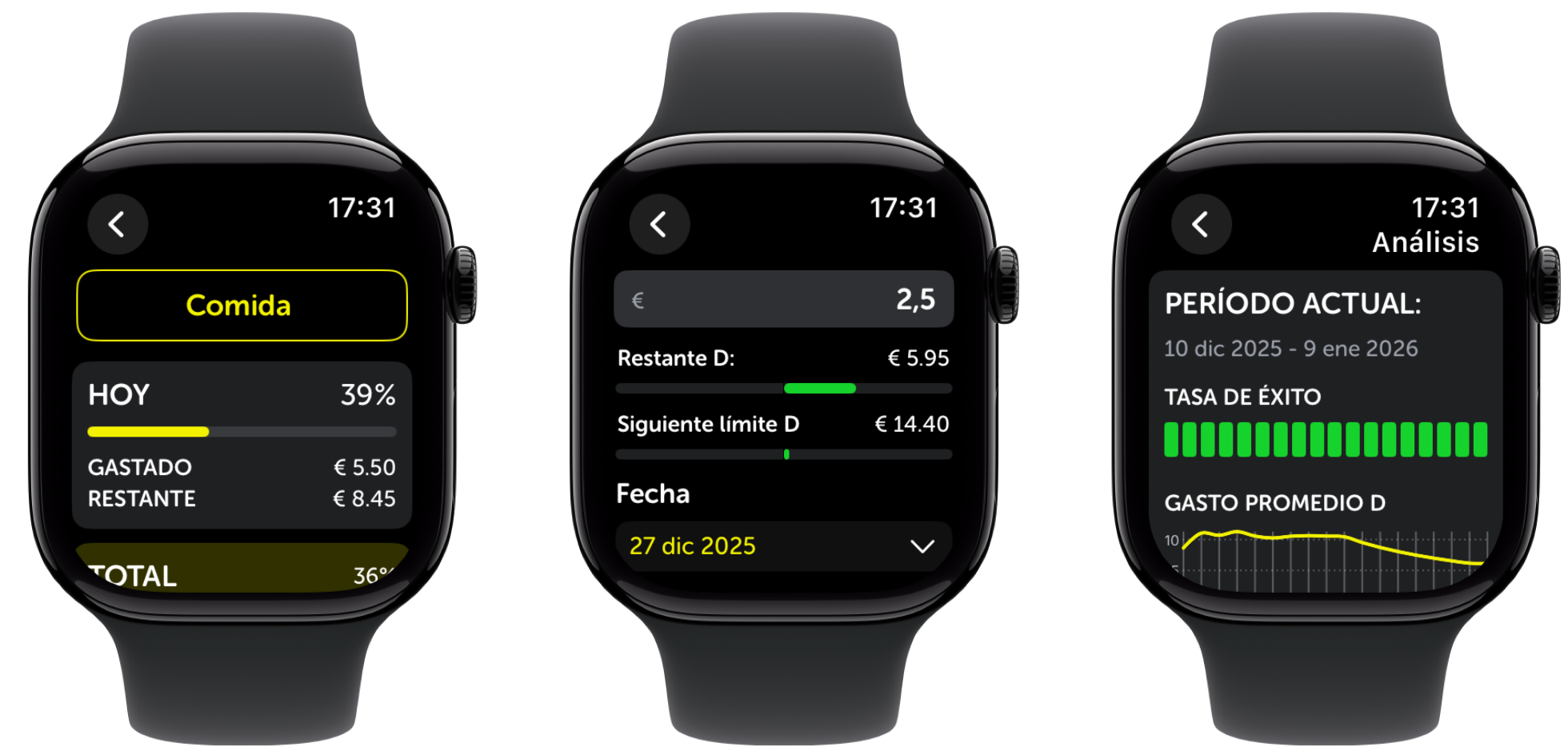 Captura de la app en Watch