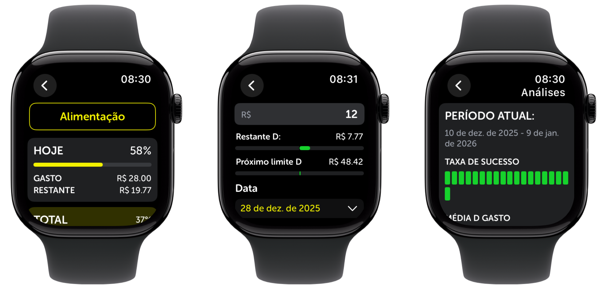 Tela do app no Watch